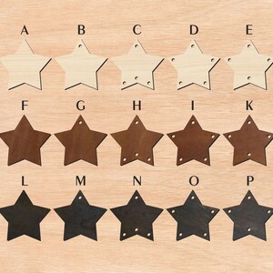 10 Laser Cut Wood Star Blanks: DIY Jewelry/Craft Shapes