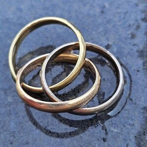 Cartier Trinity Ring Band Rolling 18k Rose White Yellow Gold Sz 53 Us 6.5