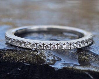 Vera Wang Diamond Wedding Band Ring Half Circle Size 6.5