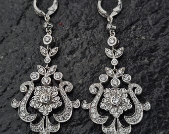 Penny Preville Large 2.5" 2ct+ Diamond Chandelier Earrings 18k Dangle 16.8g