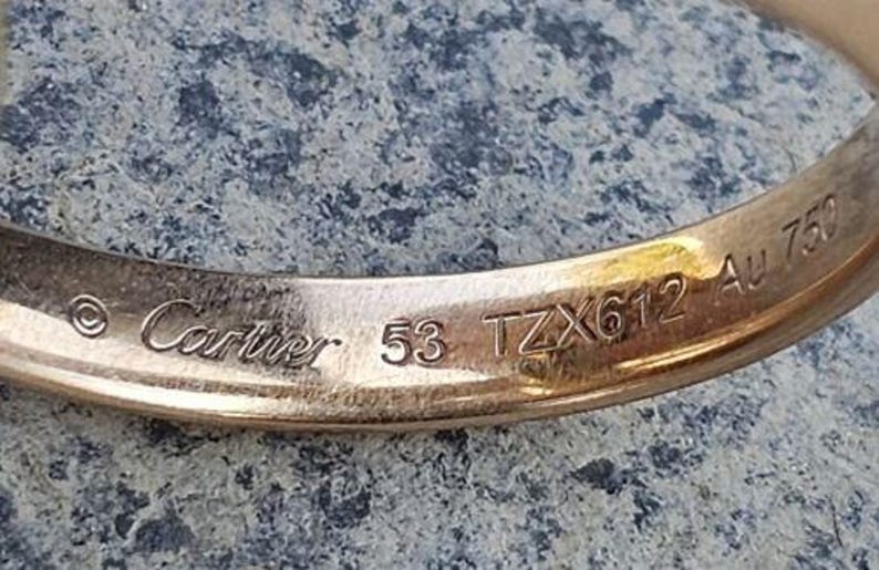 Cartier Trinity Ring Band Rolling 18k Rose White Yellow Gold Sz 53 Us 6.5