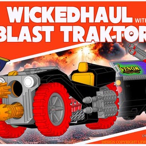 Wicked Haul and Blast Traktor custom accessory vehicle for vintage MASK Jackhammer toy