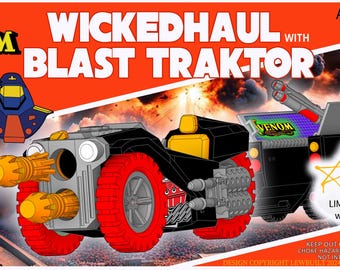 Wicked Haul and Blast Traktor custom accessory vehicle for vintage MASK Jackhammer toy