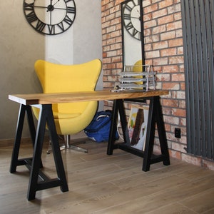 Stół do jadalni, stół dębowy, dining table, wood dining table, loft table, office table image 2