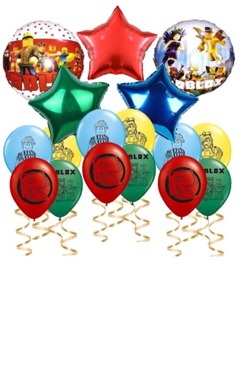 17pc Roblox Balloon Set Roblox Party Supplies Decorations Set D -