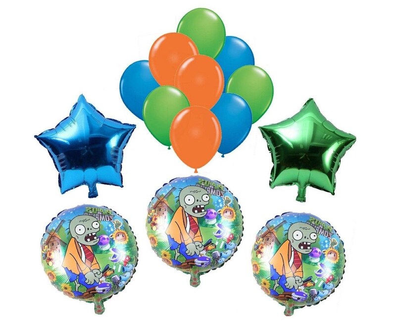 Plants Vs Zombies Balloon Set Plants Vs Zombies Party Etsy