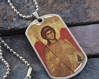 Archangel Michael miltary necklace