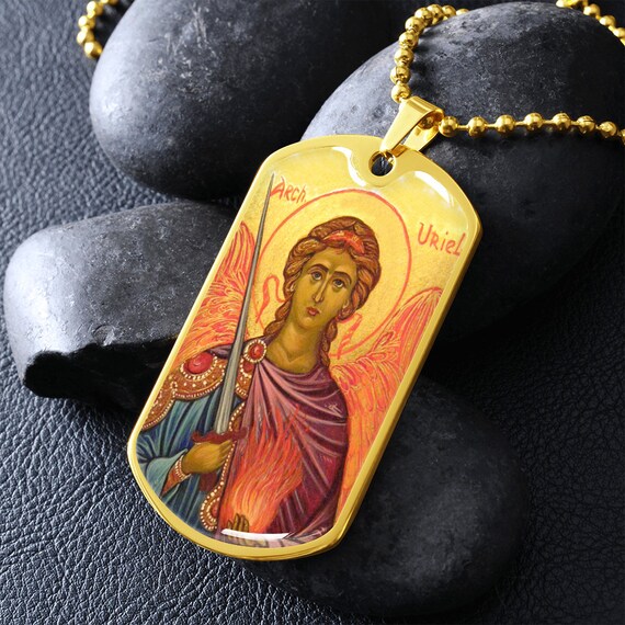 Archangel Uriel Pendant Necklace Etsy Australia