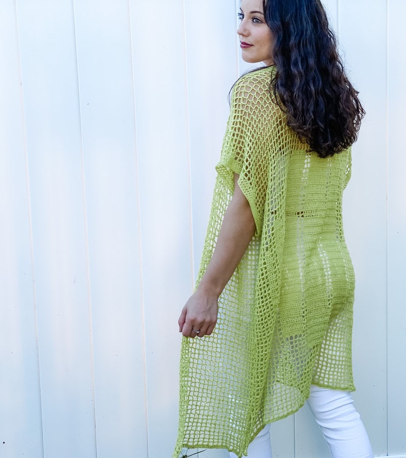 extra long maxi style summer cardilight weight lace crochet sweatermodern filet crochet cardi Crochet patternAn oversized