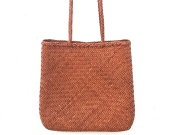 ALTICA Genuine Leather Hand Woven Shoulder Bag - VICTORIA