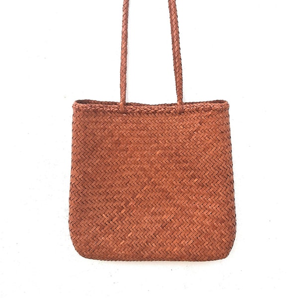 ALTICA Genuine Leather Hand Woven Shoulder Bag - VICTORIA