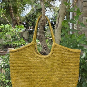 レザー手編みレディーストートバッグ - MONALISA