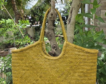 Leather Hand Woven Ladies Tote Bag - MONALISA