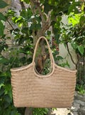 Handwoven Genuine Leather Ladies Hobo Bag - MONALISA - BEIGE product logo