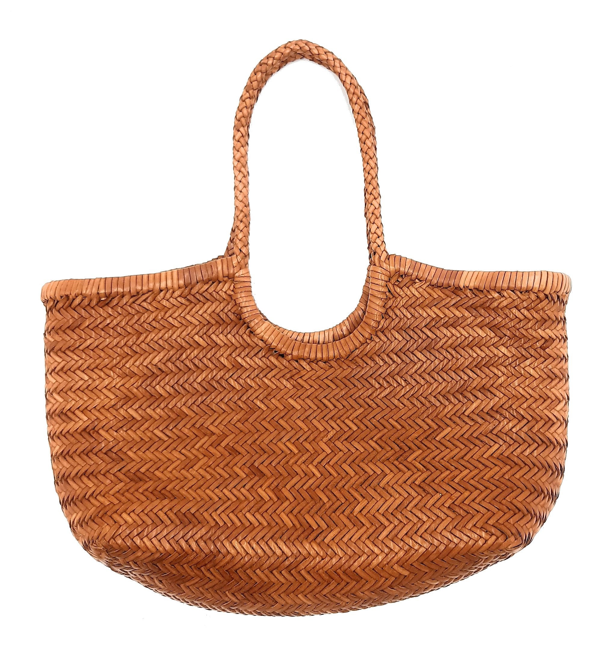 woven leather bag