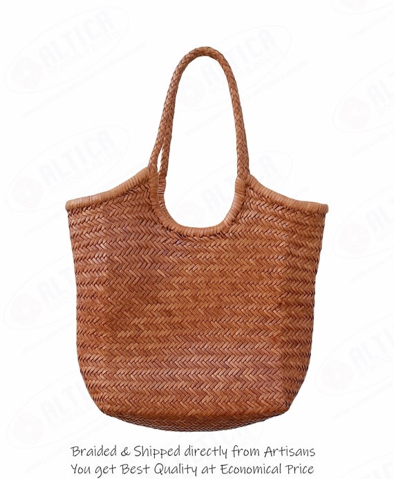 ALTICA Genuine Leather Hand Woven Triple Jump Bamboo Style 