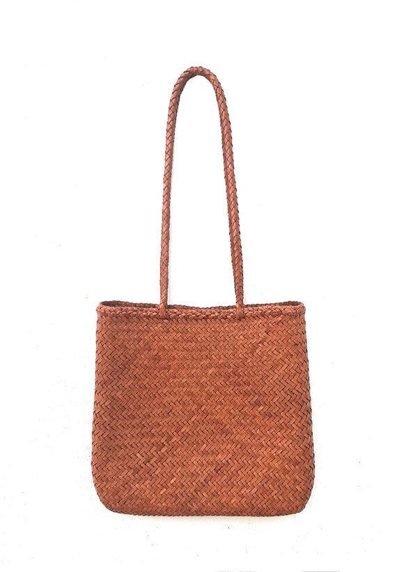 Borsa a tracolla in vera pelle intrecciata a mano ALTICA | Etsy Italia