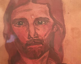 Dibujo al pastel de Jesucristo (viene enmarcado)