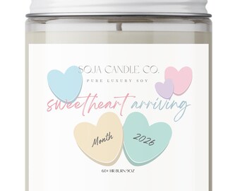 Sweetheart Candy | Pregnancy Announcement | Valentines Day | Baby Reveal | Handmade | Valentines Candles
