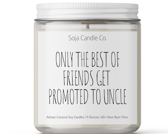 Uncle Announcement Candle: Pregnancy Reveal Gift for Brother