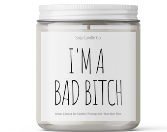 Bad Bitch, Positive affirmation candles, positive energy gifts, motivational gifts, Affirmation Candles, thinking of you gifts