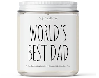 World's Best dad, gift for father, Candles, father daughter, best dad ever,  Gift for him, Father's Day Gift, Soja Candle