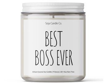 Appreciation Gift; "Best Boss Ever" Gift For Bosses, Boss Lady, Boss Day Gift, Gift For Boss Soja Candles