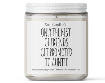 Promoted to Auntie Soy Candle: Pregnancy Announcement Gift