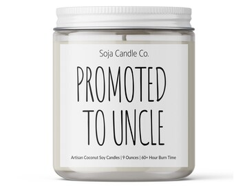 Uncle Pregnancy Announcement Candle: New Uncle Gift, Baby Reveal