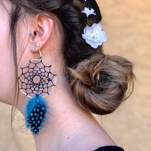 Dream Catcher|Dream Catcher Earrings|Earrings| Dangle Earrings|BOHO Earrings|Handmade Earrings|Sterling Silver Earrings|Gift Ideas Jewelry
