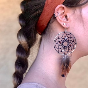 Dream Catcher|Dream Catcher Earrings|Earrings| Dangle Earrings|BOHO Earrings|Handmade Earrings|Sterling Silver Earrings|Gift Ideas Jewelry