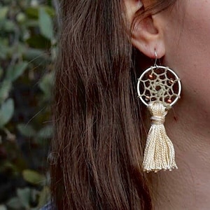 Dream Catcher|Dream Catcher Earrings|Earrings| Dangle Earrings|BOHO Earrings|Handmade Earrings|Sterling Silver Earrings|Gift Ideas Jewelry