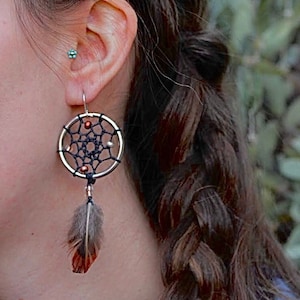 Dream Catcher|Dream Catcher Earrings|Earrings| Dangle Earrings|BOHO Earrings|Handmade Earrings|Sterling Silver Earrings|Gift Ideas Jewelry