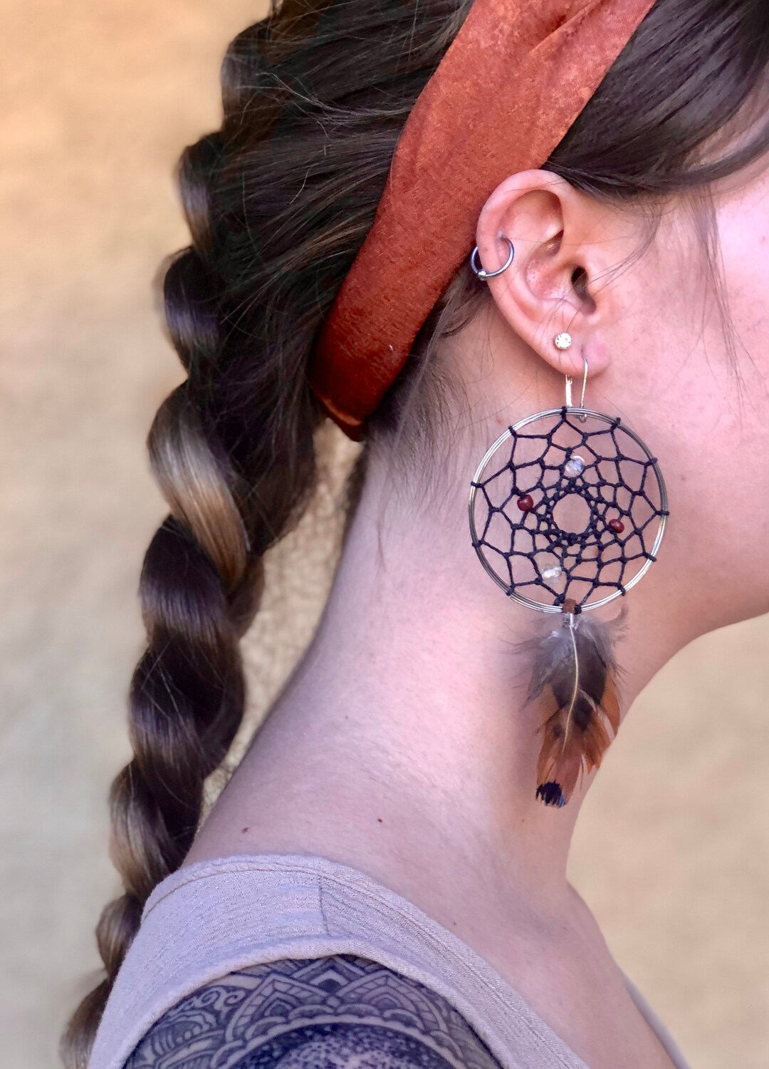 Dream Catcher/Dream Catcher Pendientes/Pendientes/Pendientes Etsy España