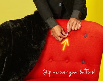 Fundas para botones de muebles / Diseño elástico / Fundas para botones con mechones / Fundas para botones de tapicería / No se necesitan herramientas