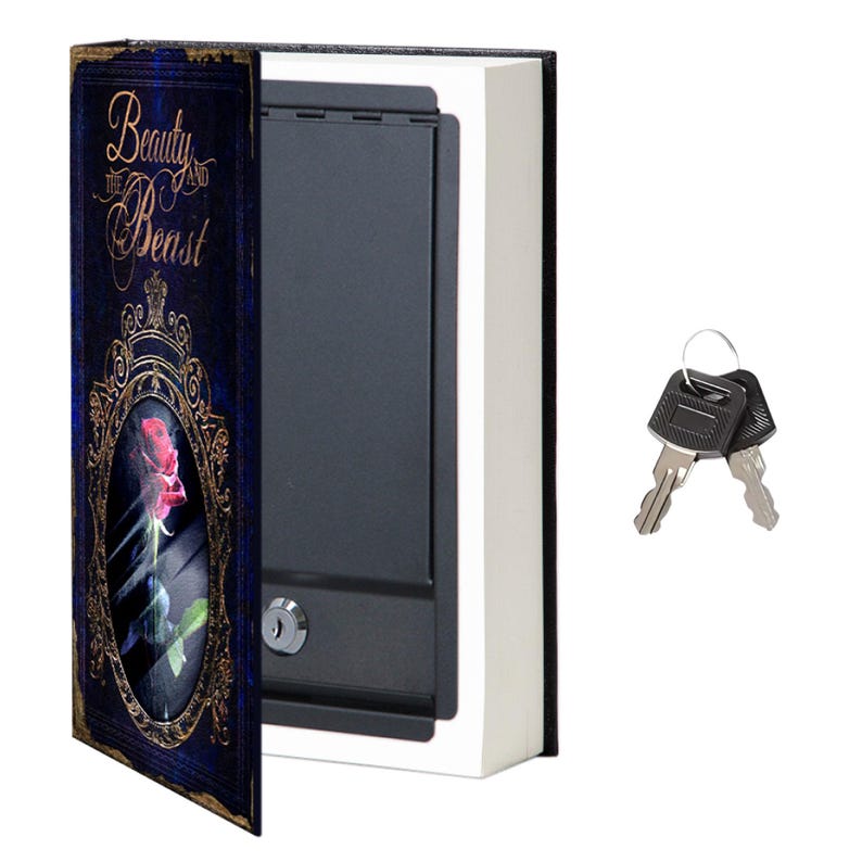 Real Pages Portable Diversion Book Safe - Hollowed Out with Hidden Secret Compartment (Beauty and the Beast) image 8