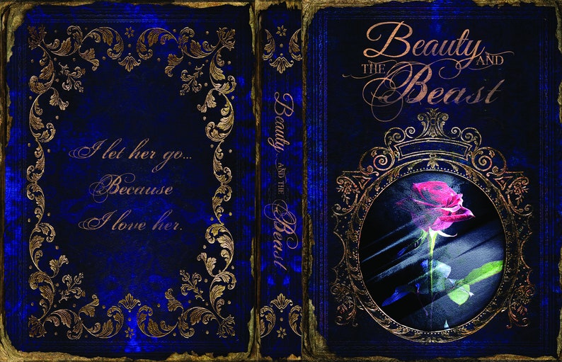 Real Pages Portable Diversion Book Safe Hollowed Out with Hidden Secret Compartment Beauty and the Beast image 2