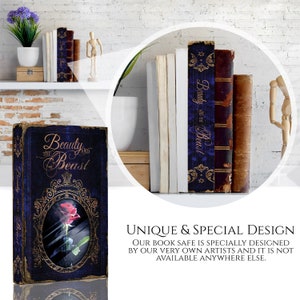 Real Pages Portable Diversion Book Safe Hollowed Out with Hidden Secret Compartment Beauty and the Beast image 9