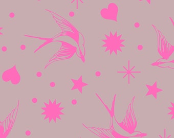 Neon True Colors - Tula Pink - Neon Fairy Flakes - Cosmic - Spring 2023 - 100% Cotton