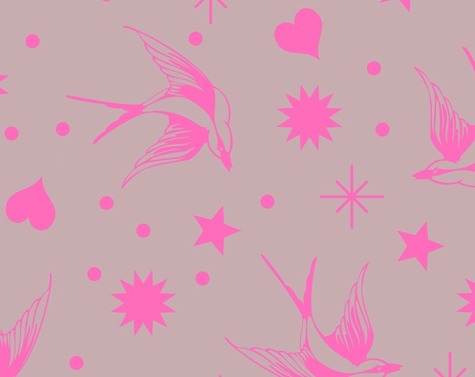 Neon True Colors - Tula Pink - Neon Fairy Flakes - Cosmic - Spring 2023 - 100% Cotton
