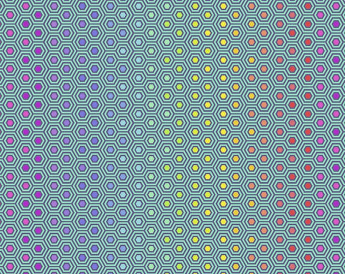 Tula Pink - Hexy Rainbow - Peacock - True Colors