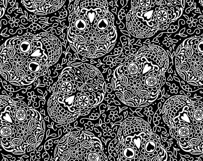 Day of the Dead - Sugar Skulls - Andover Fabrics - Licorice