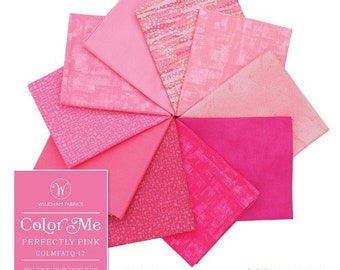 Color Me Perfectly Pink by Windham - Precut Fat Quarter Bundle COLMFATQ-12 | 10 Fat Quarters - 100% Cotton