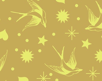 Neon True Colors - Tula Pink - Neon Fairy Flakes - Moon Beam - Spring 2023 - 100% Cotton