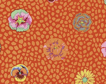 Kaffe Fassett Collective - Free Spirit Fabrics - Design by Philip Jacobs - GP59.APRICOT - Guinea Flower