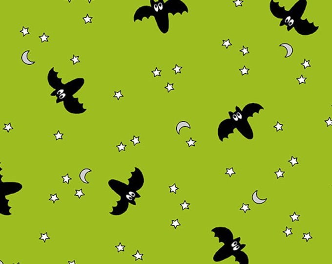 Hocus Pocus - Andover Fabrics - Kim Schaeffer - Chartreuse - Bats