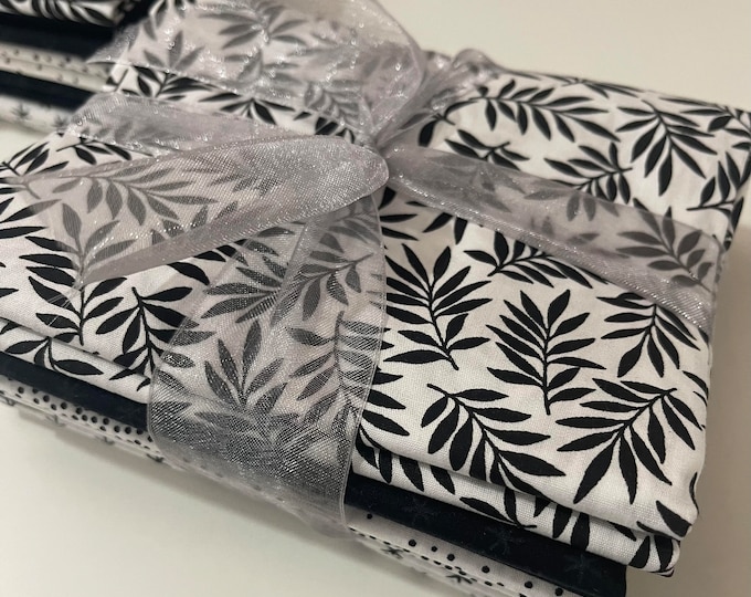 Century Black & White - Andover Fabrics - 100% Cotton - 5 pc half yard bundle