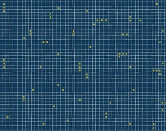Home by Sarah Golden - For Andover Fabrics - Cyan Grid Dot