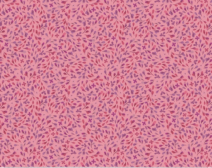 Cats in the Garden - Windham Fabrics - Vivian Yiwing - Floating Petals, Mauve - 53855-10