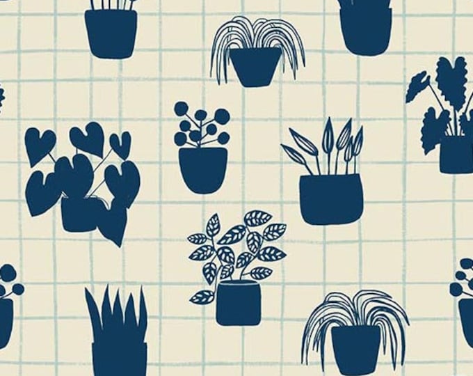 Home by Sarah Golden - For Andover Fabrics - Ivory House Plants